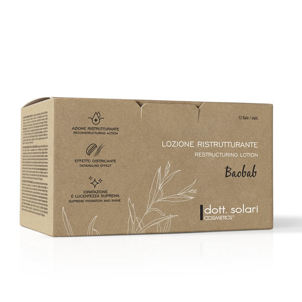 Dott. Solari Olea Lozione ristrutturante olio di baobab e semi di lino 12x12 Ml